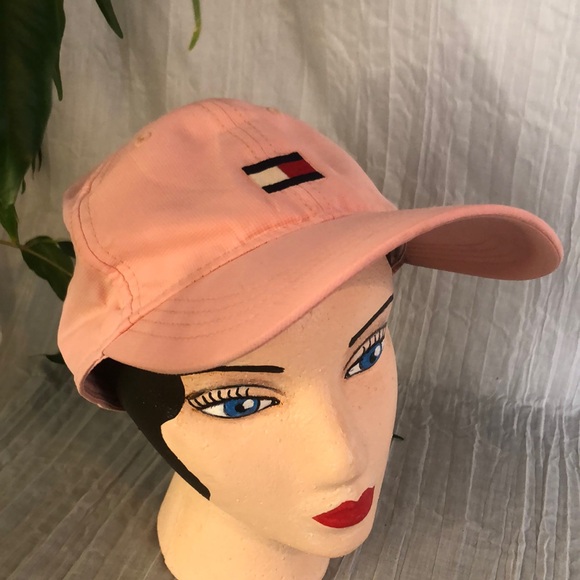 TOMMY HILFIGER pink logo themed adjustable baseball hat - Picture 1 of 8
